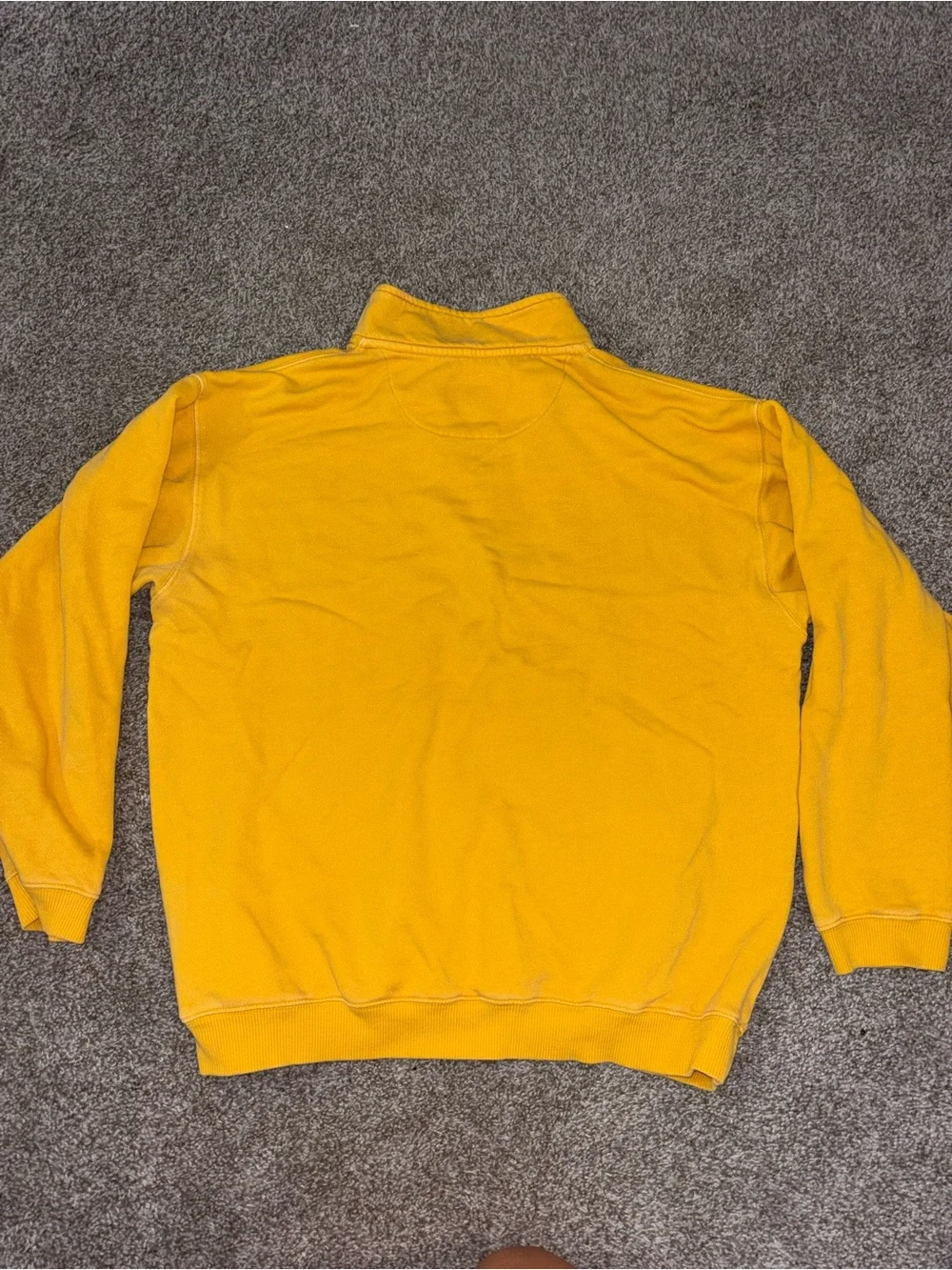 Eddie Bauer Yellow Half-Zip Sweatshirt with White Chest Panel